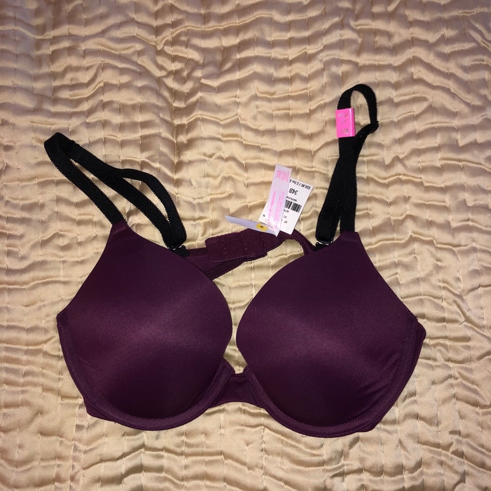 Maroon Victoria Secret Pink bra. Size 34B. NWT